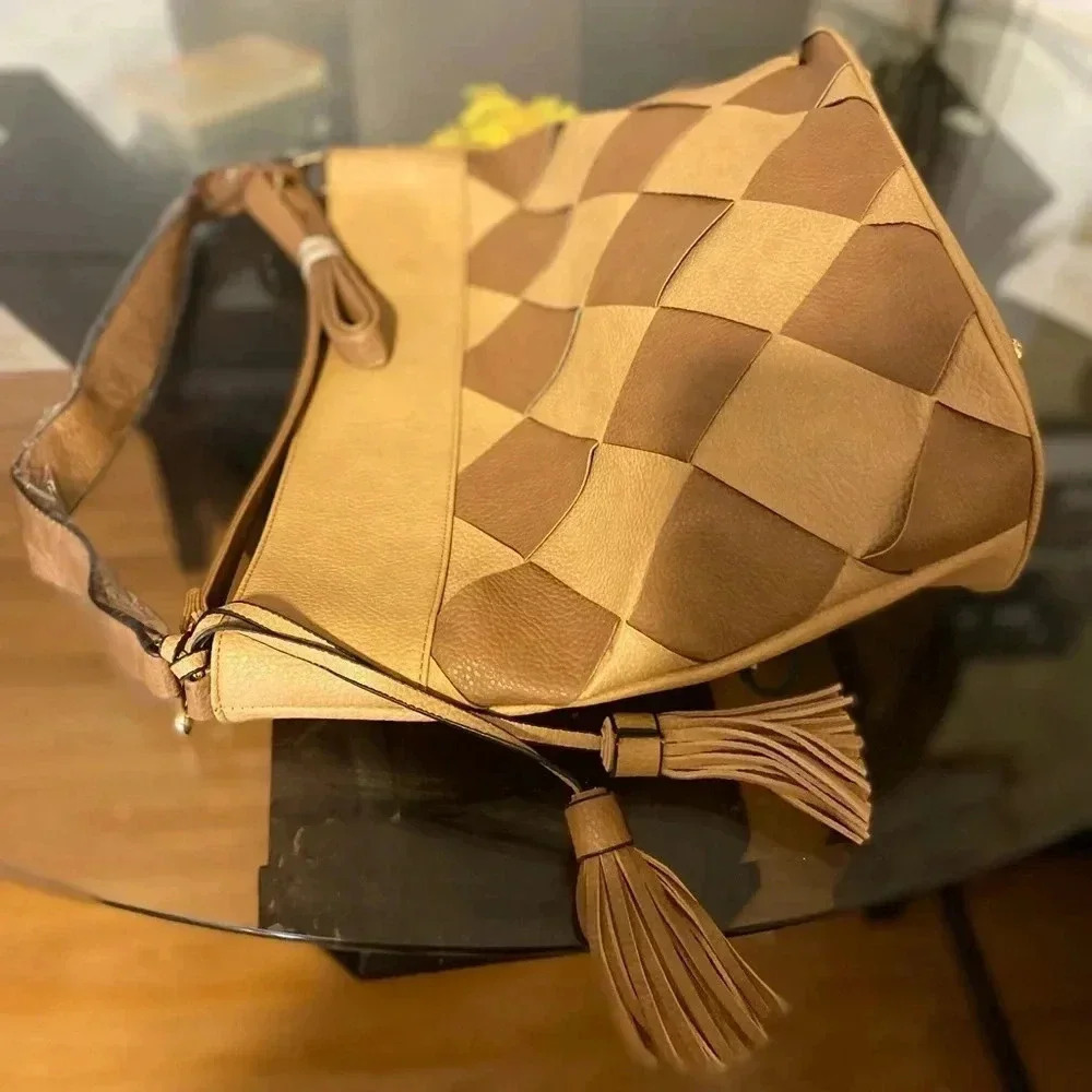 Rebecca & Rifka, Brand New, Brown and Tan colored Large Tote Bag - Picture 8 of 11